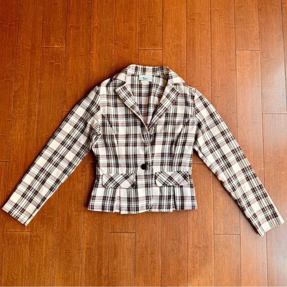 H&M Checkered Women's Blazer - Black and White - Picture 1 of 6